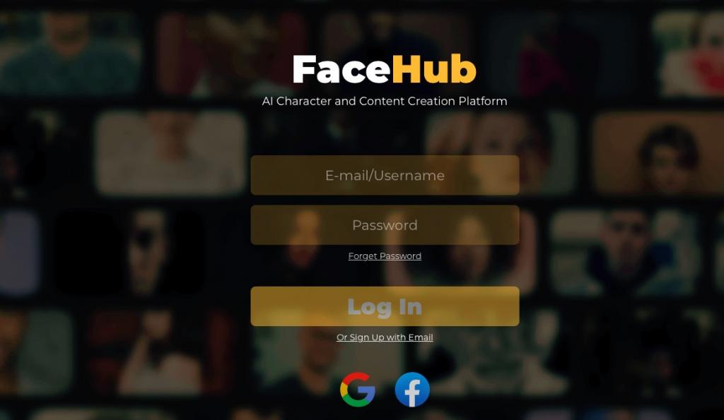 免费的在线AI换脸工具网站facehub
